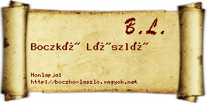 Boczkó László névjegykártya