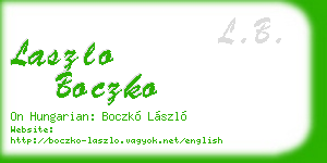 laszlo boczko business card